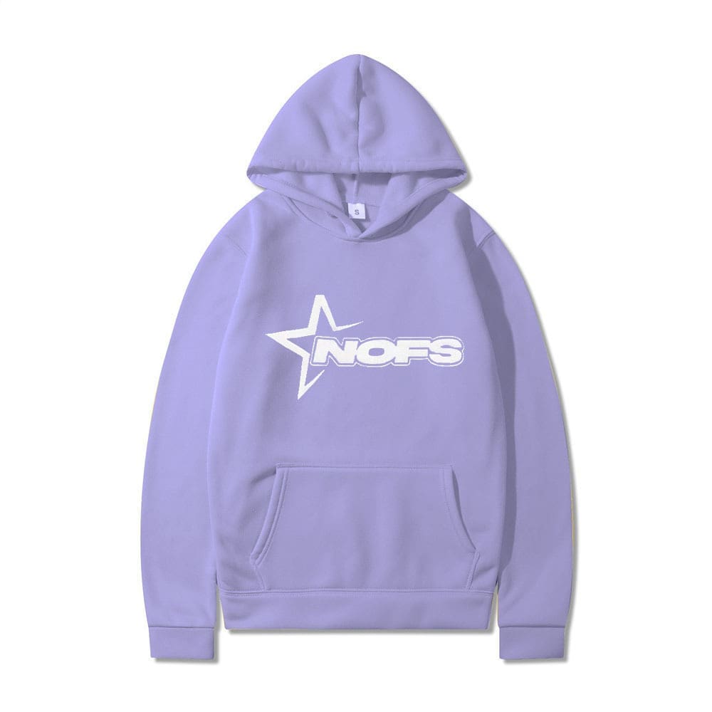 NOFS Letter Nofs Hoodie Gothic Punk Rock Pullover for Men and Women