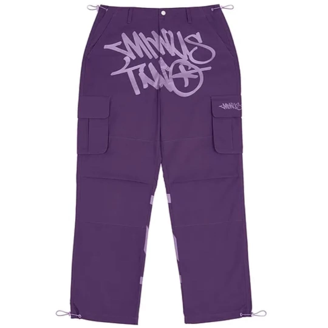 Minus Two Cargo Pants Casual Straight-Leg Loose Fit Hip Hop Star Style D