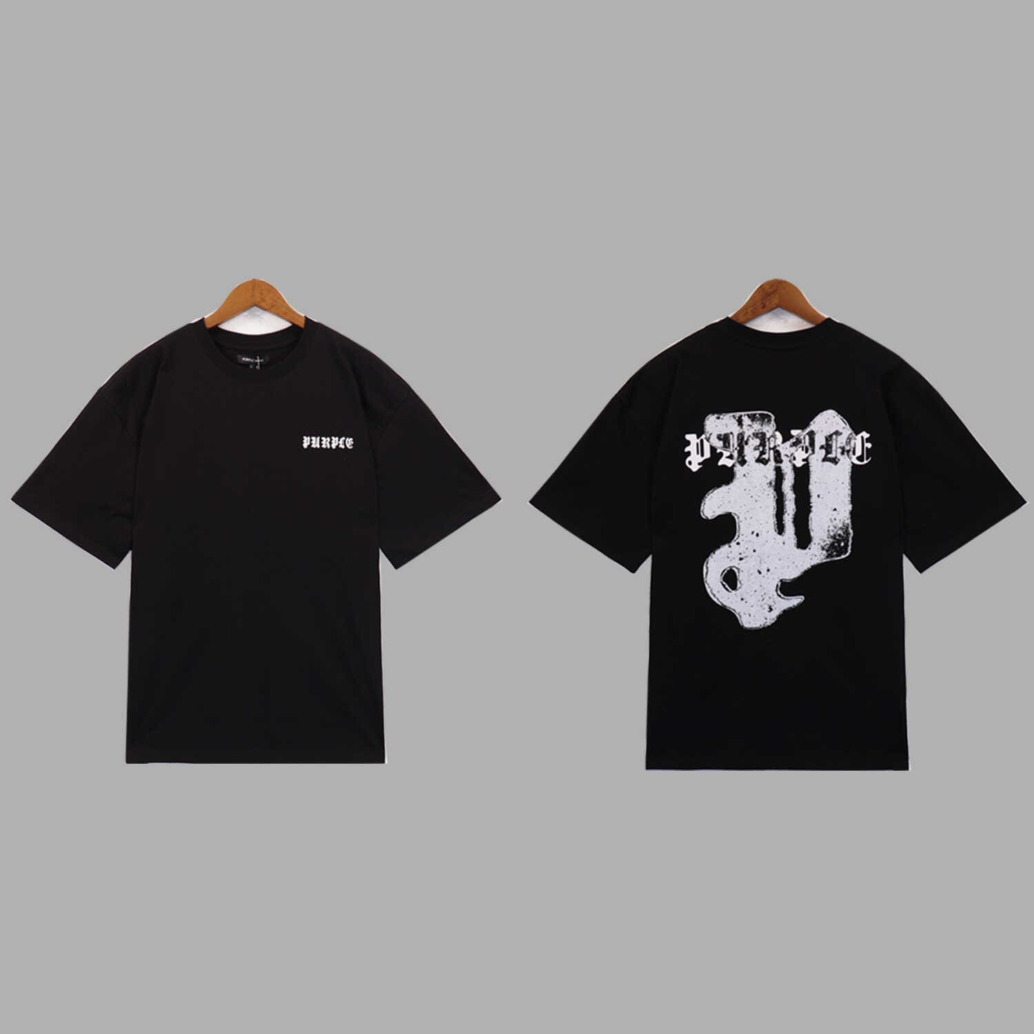 saint vintage pu*re b*and gothic letter print t-shirt