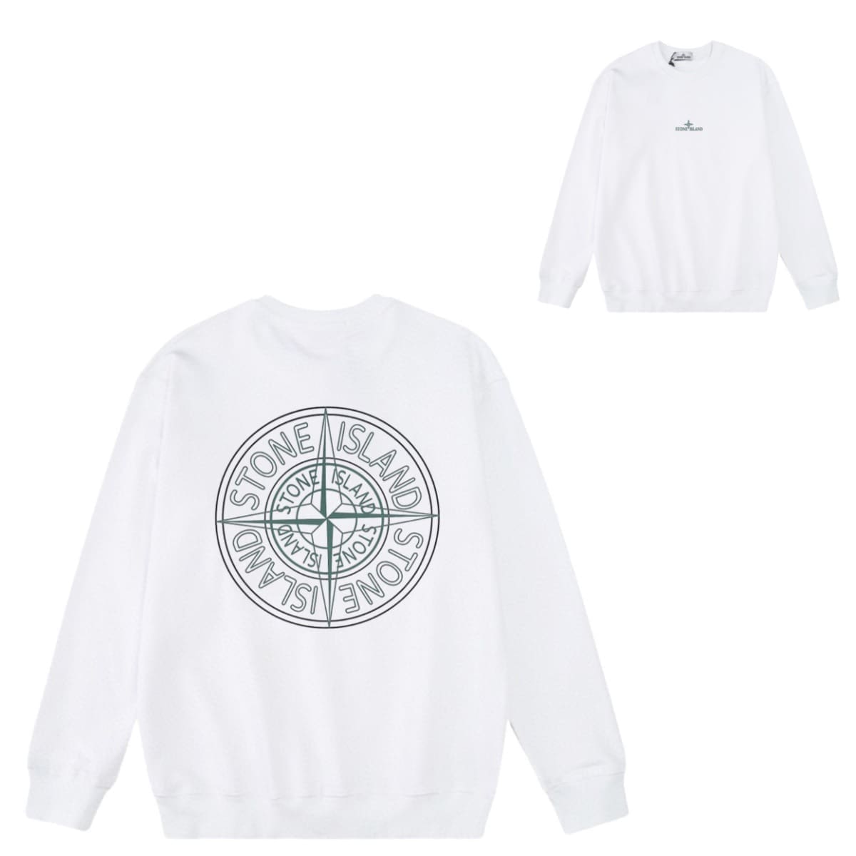 Stone Island Compass Logo Long Sleeve Minimalist Sweater