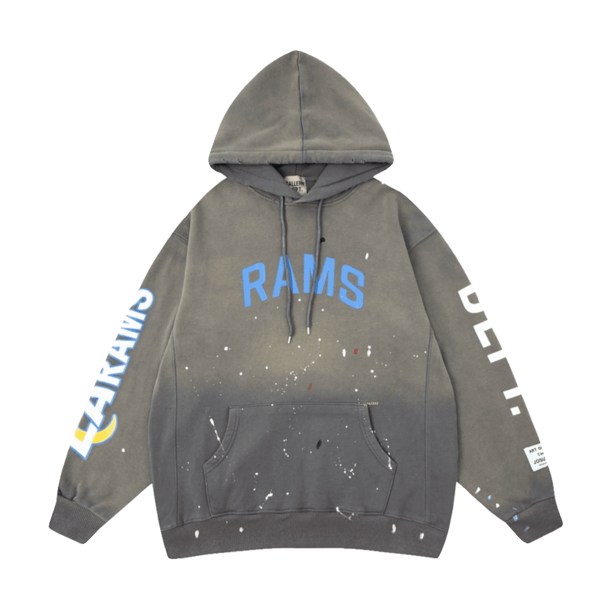 Gallery Dept Hand-Painted Graffiti Loose Hooded Sweater