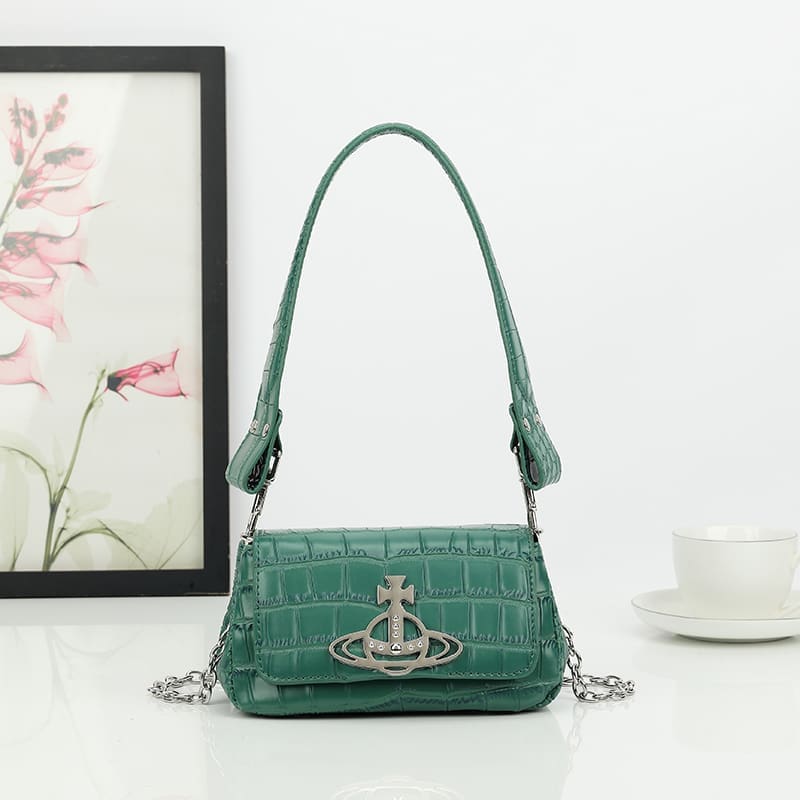 u1u1enne westwood crocodile pattern small square bag saturn chain shoulder bag