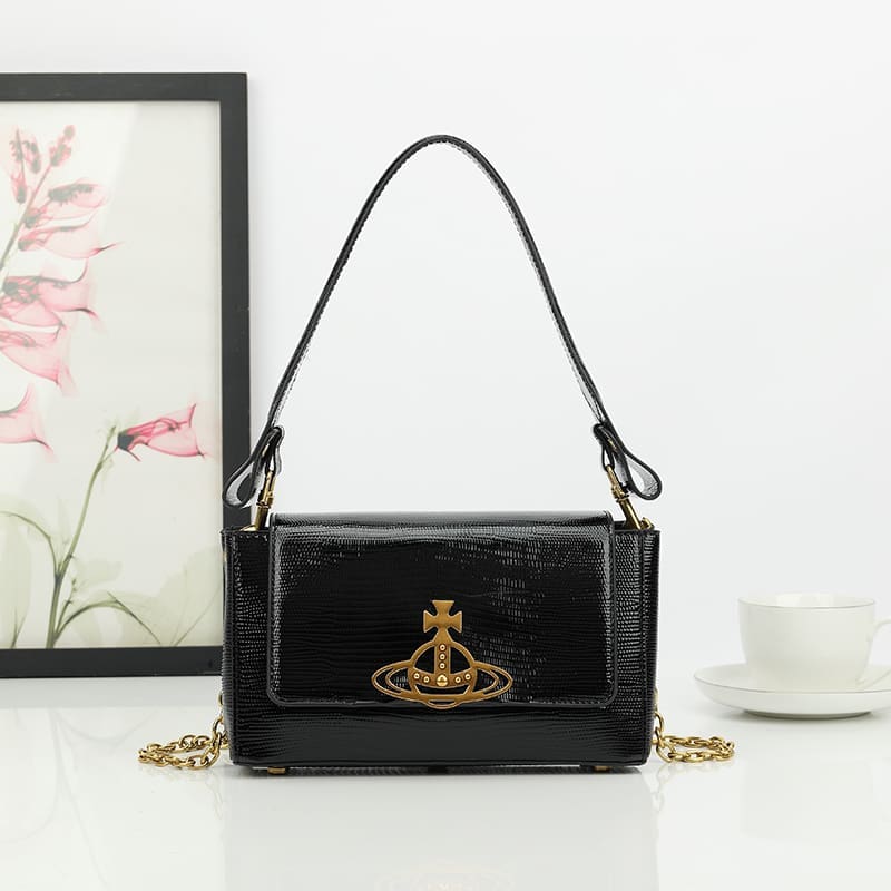 u1u1enne westwood crocodile pattern small square bag saturn chain shoulder bag