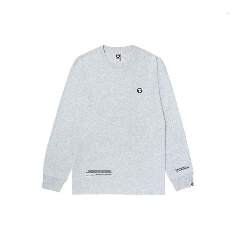 Aape Camouflage Print Long Sleeve T-Shirt Ape Head Letter Design Men’s and Women’s Black White Gray