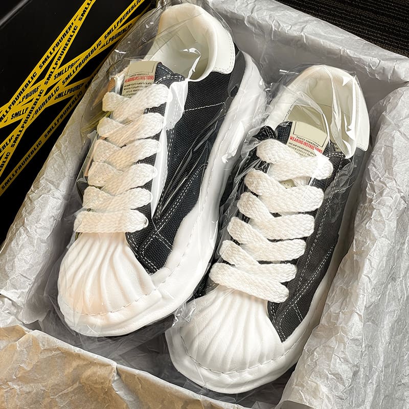 Ma*s*n mihara shell toe thick sole canvas shoes