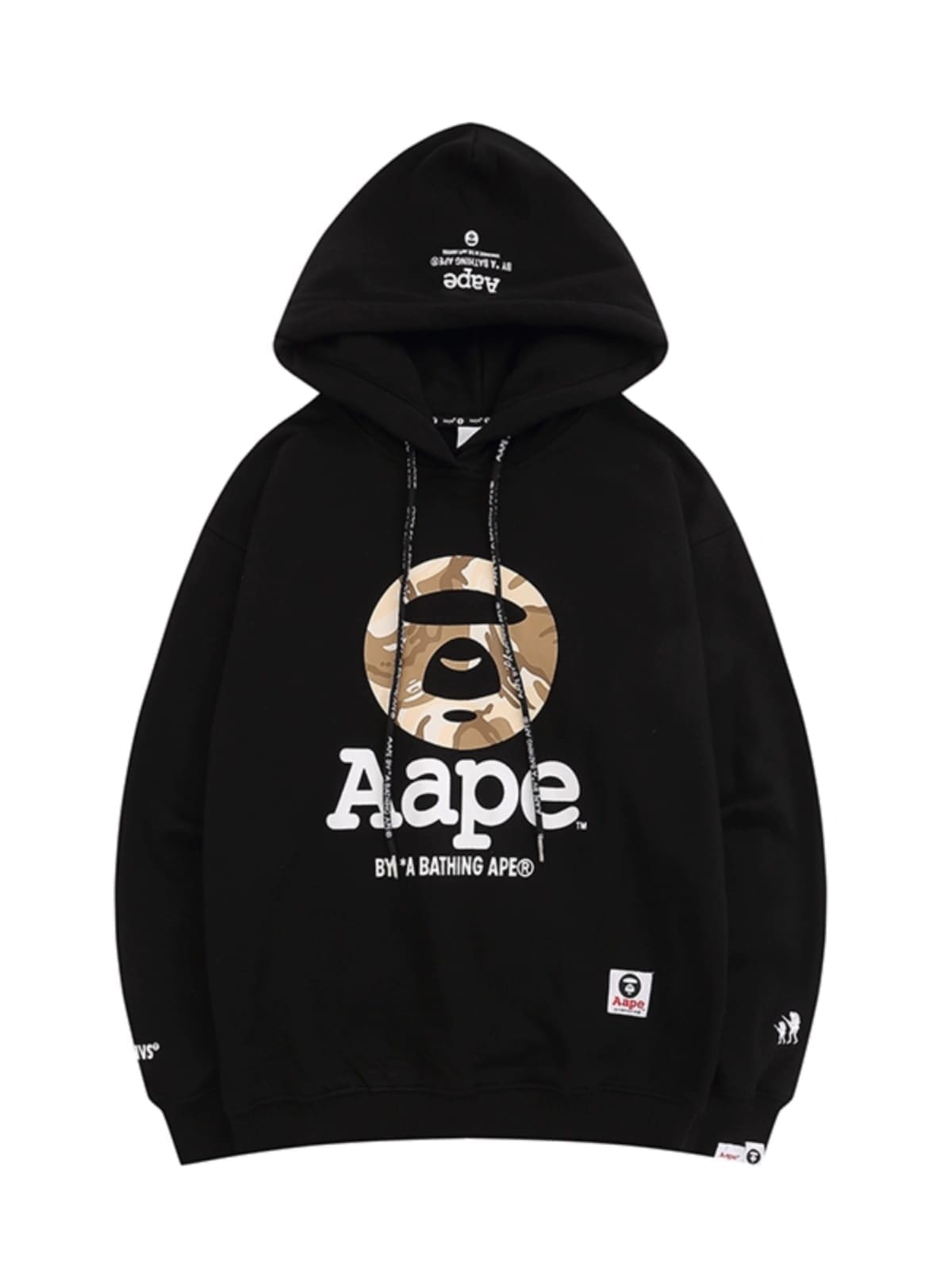 AAPE Cotton Terry Zip Cardigan Hoodie for Men and Women
