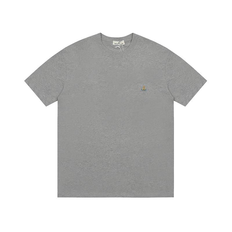 u1u1enne westwood couple print embroidered loose cotton t-shirt for men and women