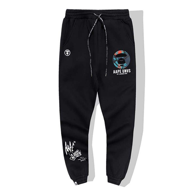AAPE Camouflage Cotton Sweatpants for Men and Women