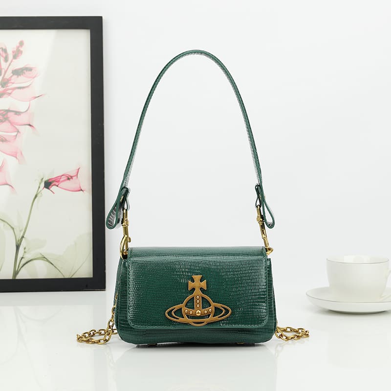 u1u1enne westwood crocodile pattern small square bag saturn chain shoulder bag