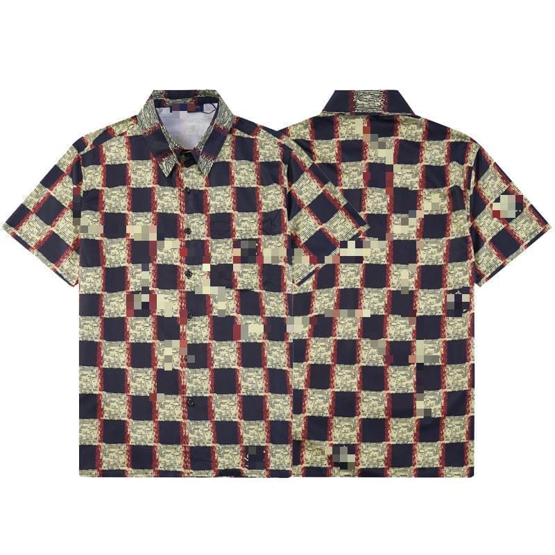 Casablanca Printed Beach Short Sleeve Shirt for Men Spring and Summer