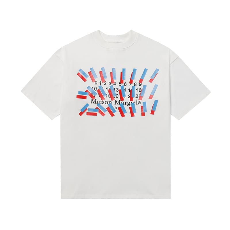 ma*s*n Ma*i*la mm6 digital pattern short sleeve t-shirt series for men and women