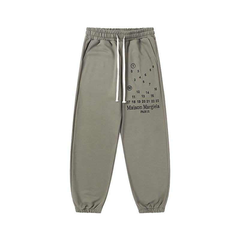 MM6 Magila Embroidery Terry Sports Pants for Men and Women
