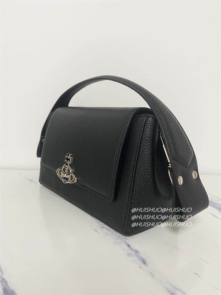 u1u1enne westwood crocodile pattern baguette shoulder bag saturn chain design