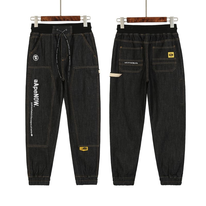 AAPE Camouflage Multi-Pocket Military Workwear Pants for Men and Women