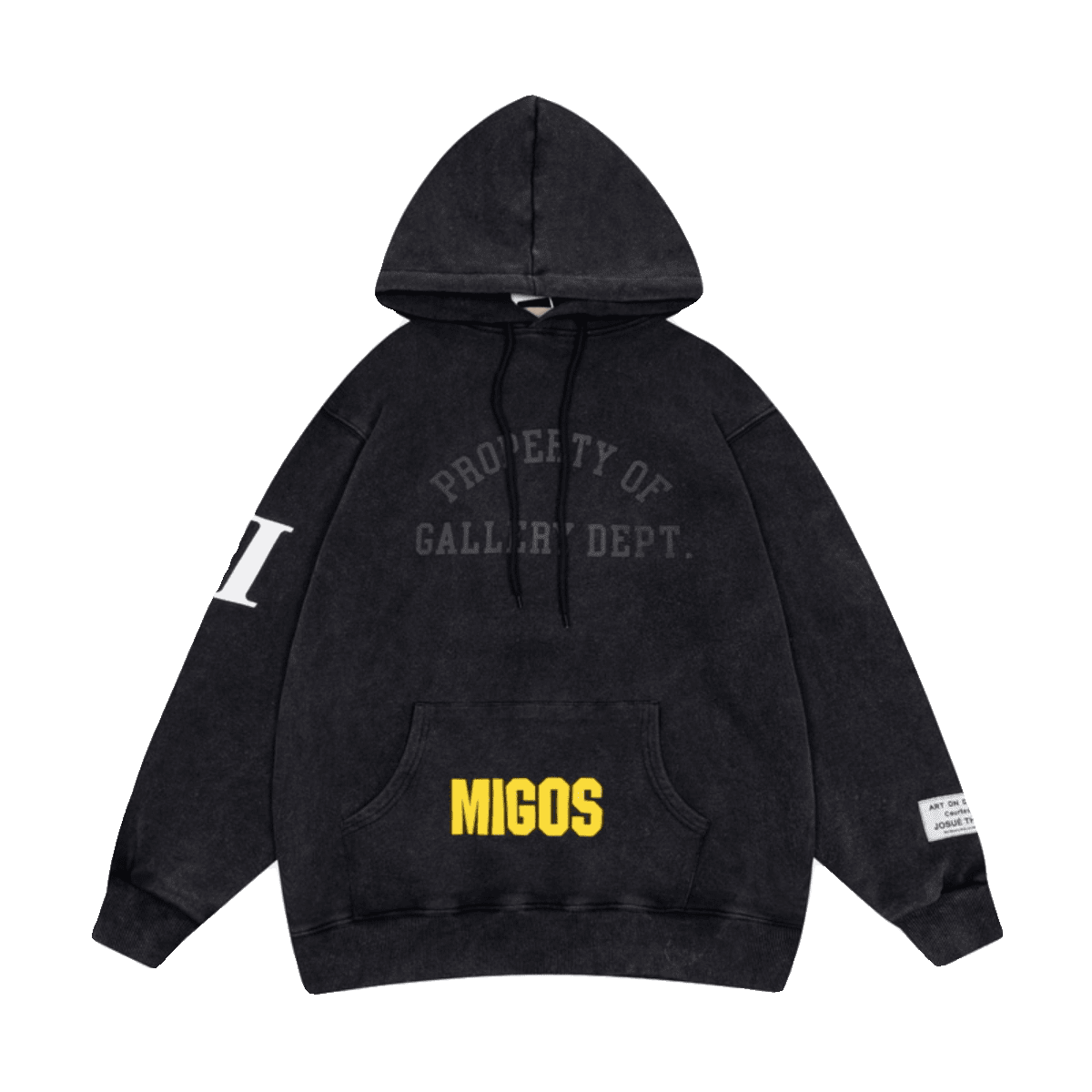 Gallery Dept Letter Slogan Printed Loose Hooded Sweater