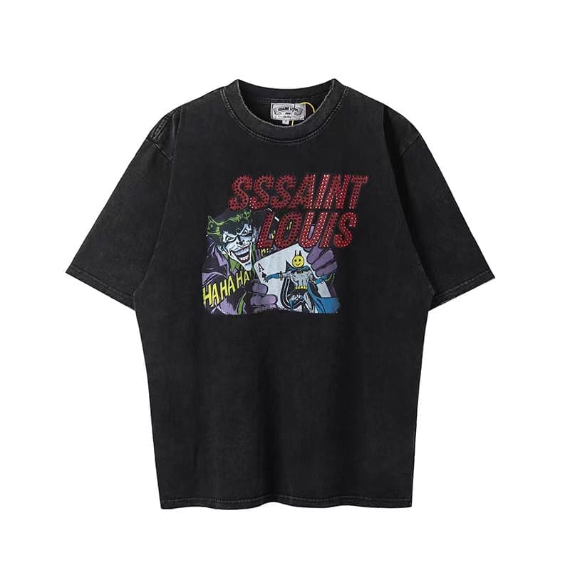 saint L**is hot drill vintage washed vtg short sleeve t-shirt for men