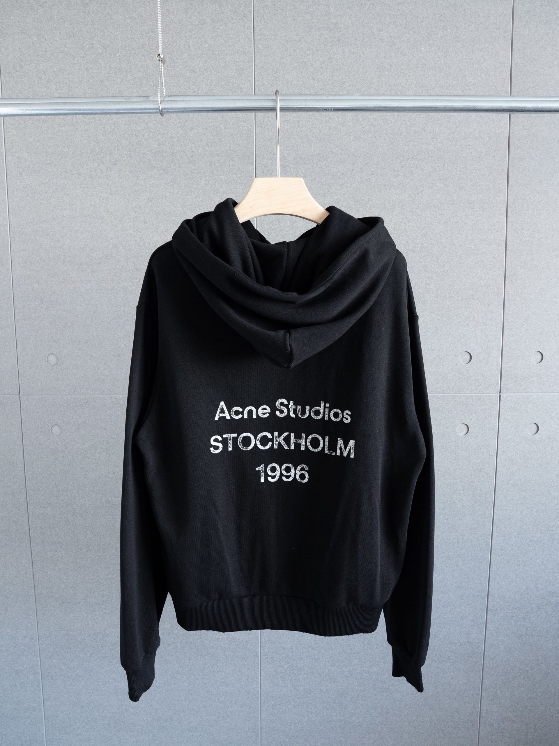 Top version AS 24SS new back 1996 letter printing heavy industry washed worn-out gradient hooded sweater