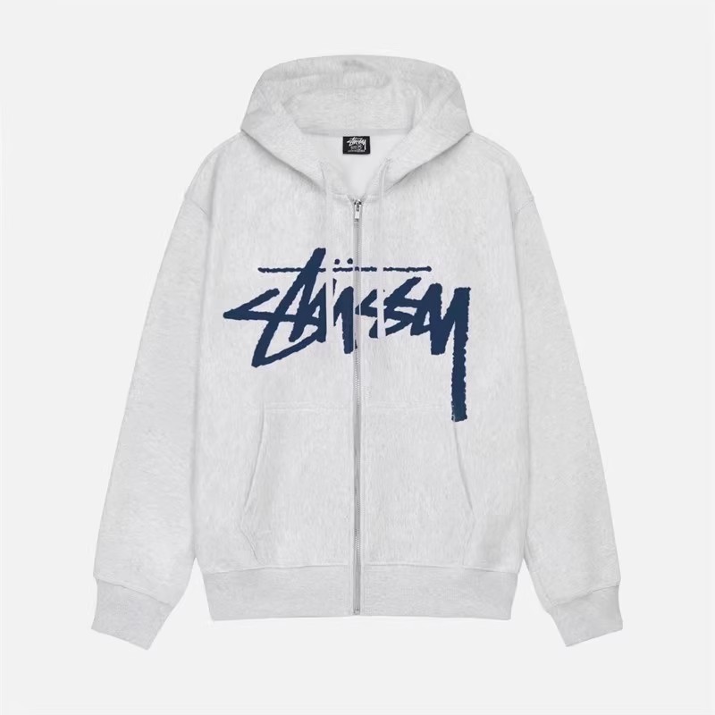 Fashion brand Stussy Basic zipper sweater men’s Stussy autumn and winter cardigan casual loose jacket women’s couple style