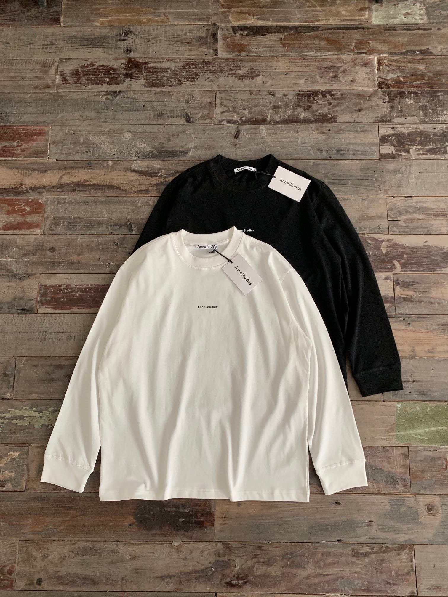 Top version AS 24SS New 320g chest small letter logo printing simple style men and women the same long-sleeved T-shirt