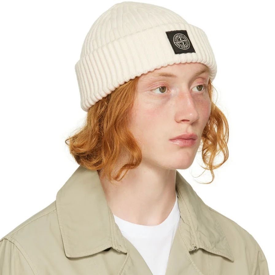 Split Stone Island beanie hat autumn and winter men’s and women’s couple retro tide skiing outdoor knitted wool hat skullcap