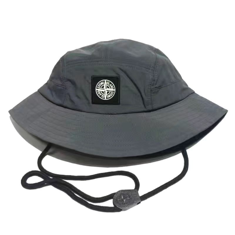 Stone Island men’s and women’s trendy fashion fisherman hat nylon quick-drying drawstring sun protection sun hat outdoor climbing hat