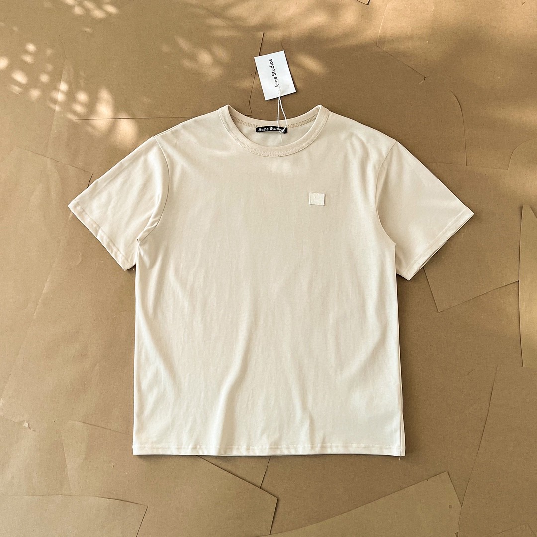 top version as 24ss chest small logo smiley F**e villain patch simple style men’s and women’s same style short sleeve t-shirt